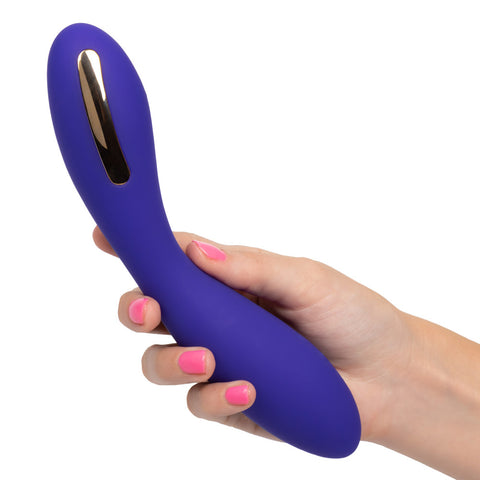 Impulse™ Intimate E-Stimulator Wand Purple Silicone Rechargeable with 5 Electro-Stimulation and 7 Vibration Functions Vibrators