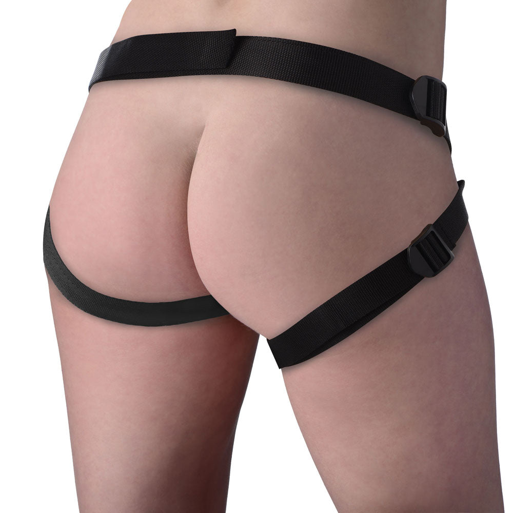 Charmed 7.5 Inch Silicone Dildo with Harness in Flesh Color > Dildos > Strap On Harnesses