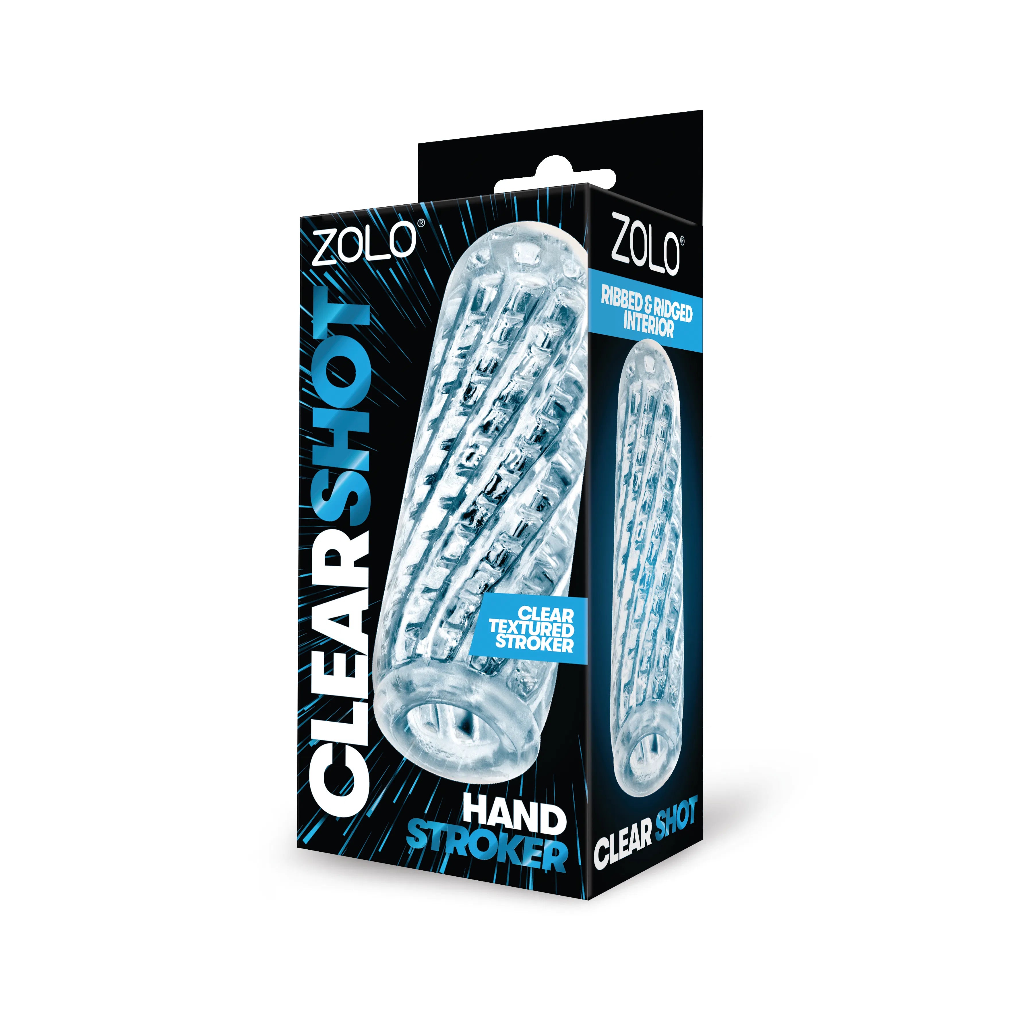 Zolo Clear Shot – Hand Stroker Clear > Sex Toys For Men > Masturbators > Manual Main image