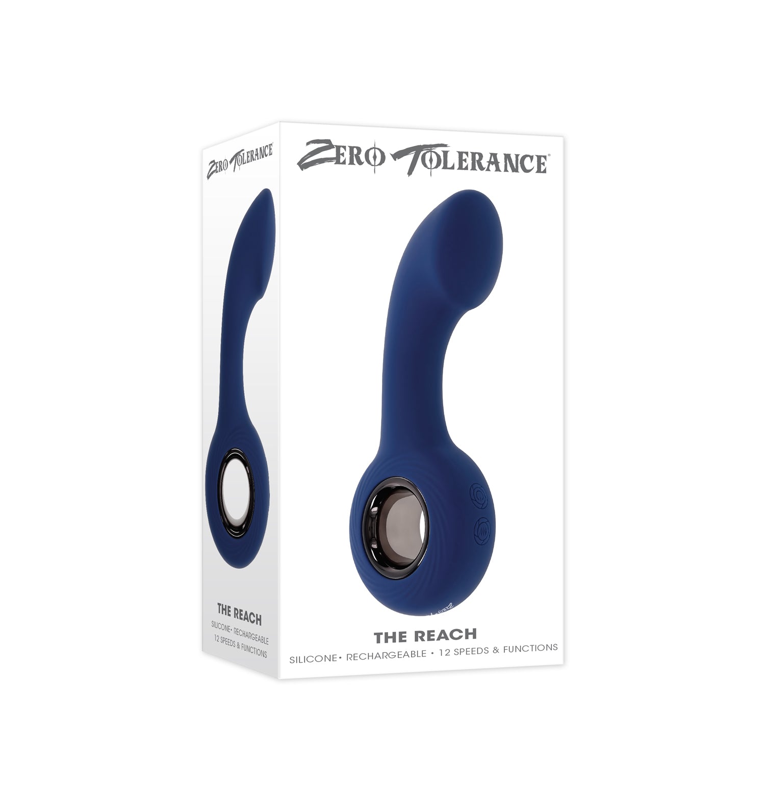 Zero Tolerance The Reach Vibrating Plug with Grip-Friendly Handle Blue > Anal Range > Prostate Massagers