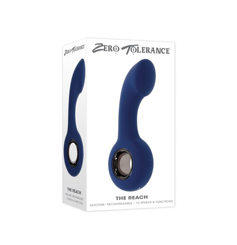 Zero Tolerance The Reach Vibrating Plug with Grip-Friendly Handle Blue > Anal Range > Prostate Massagers