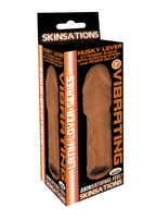 Skinsations Latin Lover Husky Lover 7 Inch Vibrating Sleeve Brown > Sex Toys For Men > Penis Sleeves