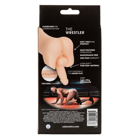 Cheap Thrills The Wrestler Stroker - Realistic Pure Skin Male Masturbator for Ultimate Pleasure Beige Strokers - Manual
