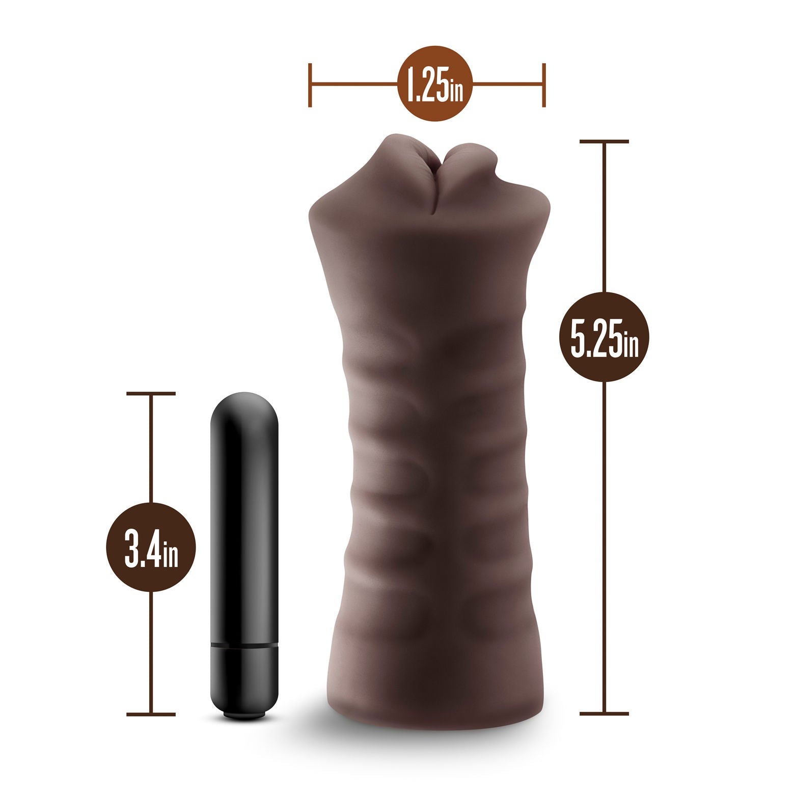Enlust Krystal (Brown) – Luxurious Vibrating Male Stroker Masturbation Aids for Males