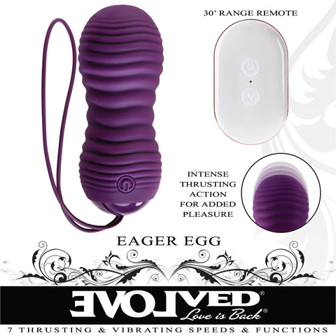 Eager Egg Plum Wireless Vibrating Adult Intimacy Toy Set EGGS