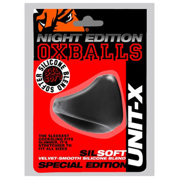 Oxballs Unit-X Stretchy Slimmer Fit Night – Ergonomic Cocksling Black > Cock Ring > Sling