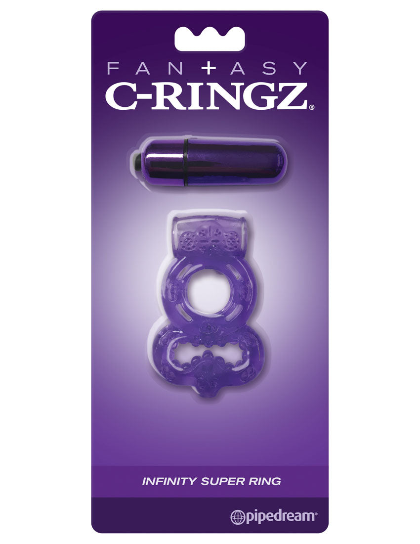 Fantasy Infinity Super Ring Vibrating Cockring in Purple Cock Rings Vibrating