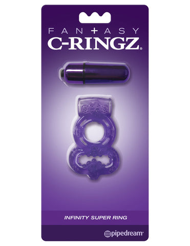 Fantasy Infinity Super Ring Vibrating Cockring in Purple Cock Rings Vibrating
