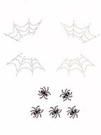 Spider Web Face Jewels Sticker – Adhesive Rhinestone Face Jewelry Default Title > Clothes > Body Jewellery (Non Piercing)