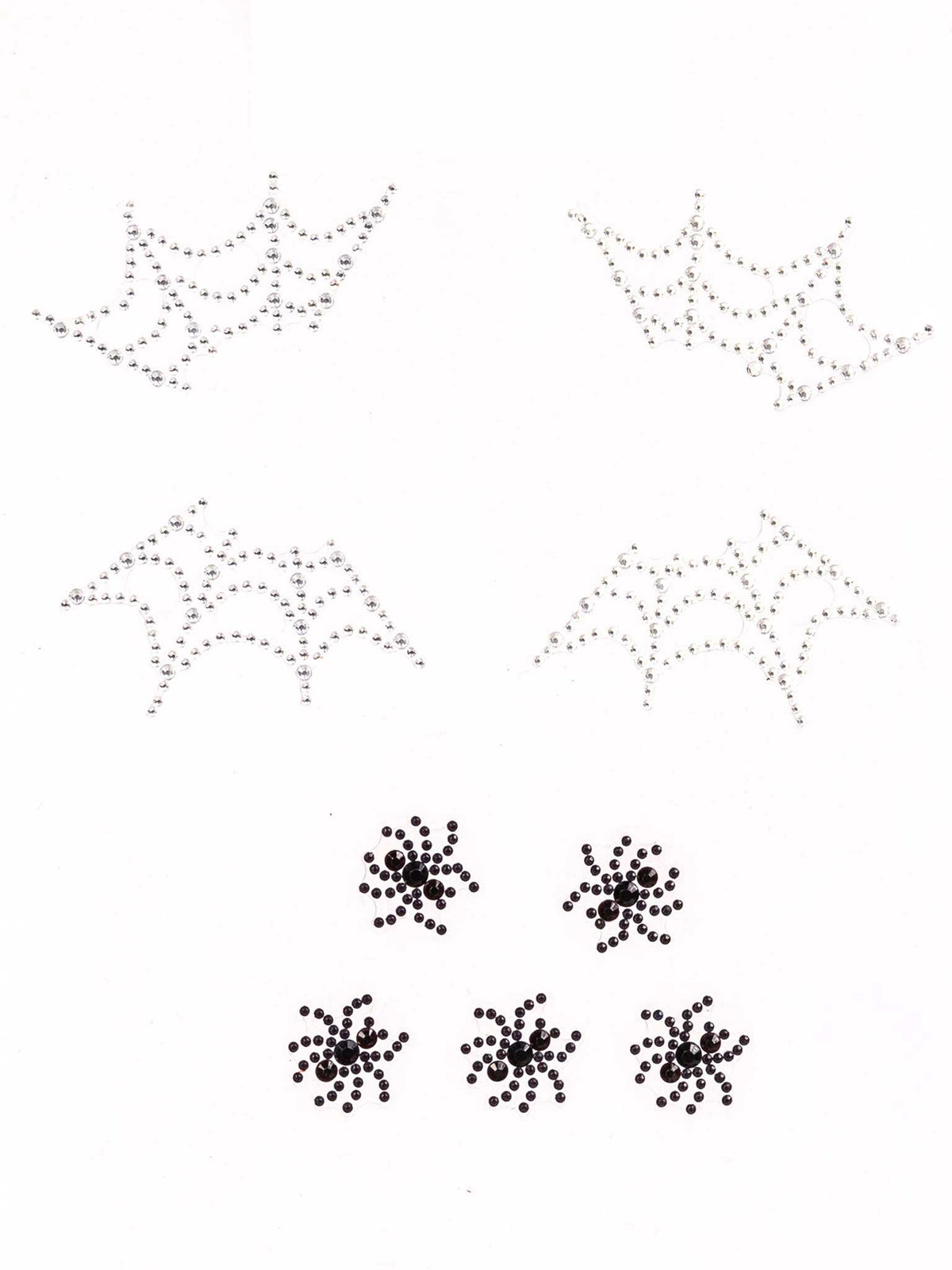 Spider Web Face Jewels Sticker Costume Accessory for Halloween Default Title Body Jewelry (Non Piercing)