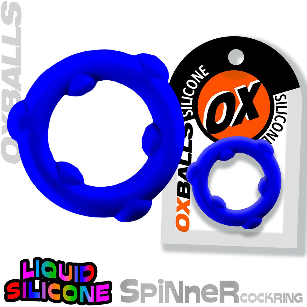 Oxballs Spinner (Black) – Mega-Stretch Silicone Cock Ring Cockrings