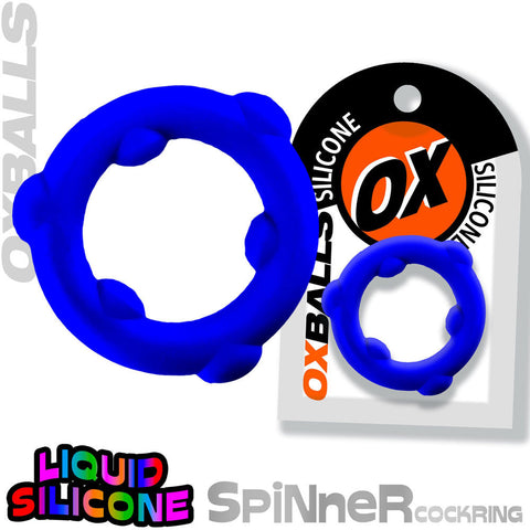 Oxballs Spinner (Black) – Mega-Stretch Silicone Cock Ring Cockrings