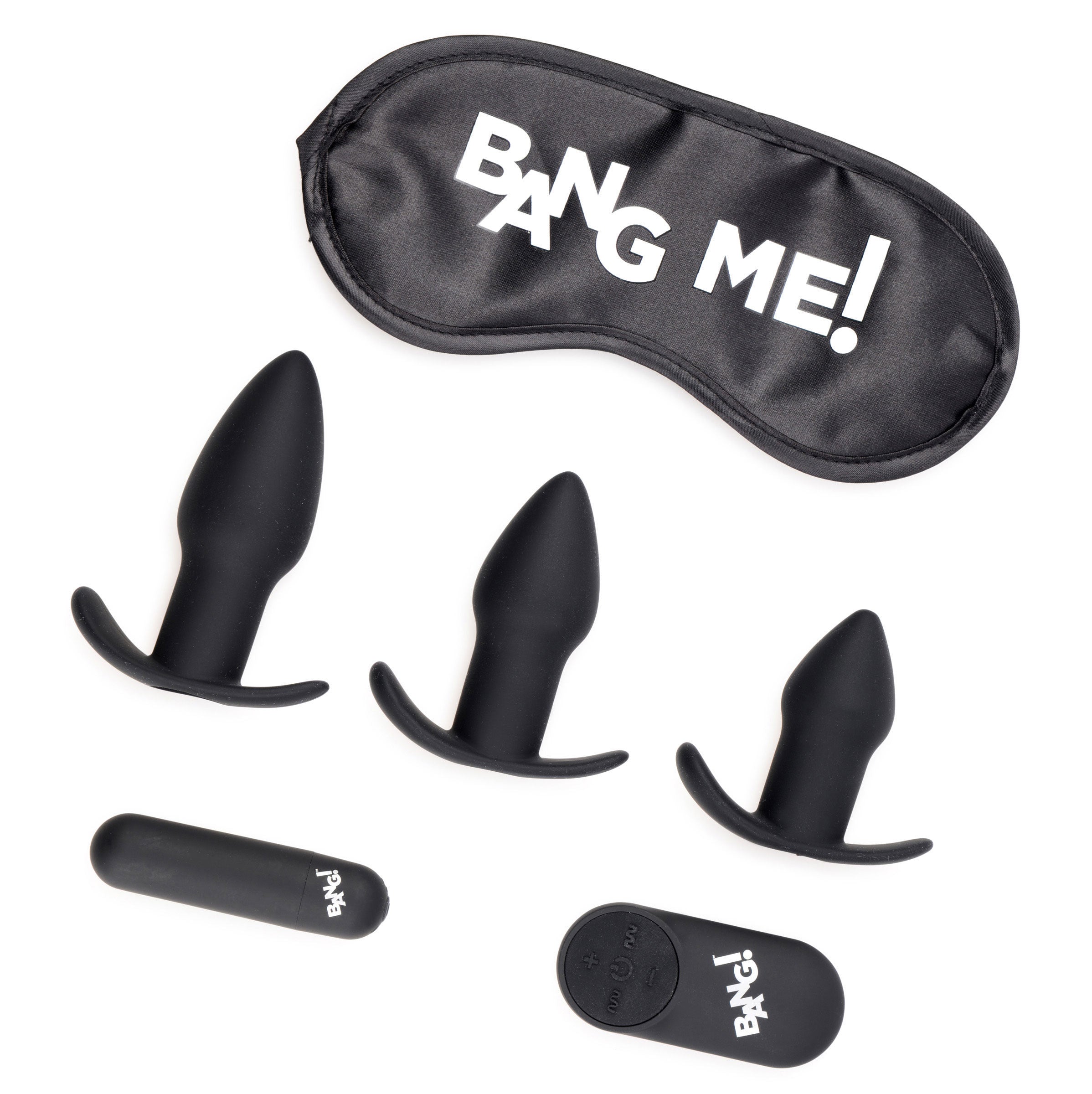 Bang Backdoor Adventure Kit (Black) – 3 pack Wireless Vibrating Butt Plugs > Anal Range > Butt Plug Kits Main image