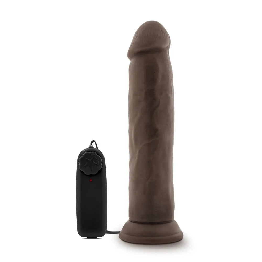 Dr. Skin Dr. Throb – 9.5 Inch Vibrating Realistic Cock with Suction Cup Brown > Vibrators > Realistic Vibrators Main image