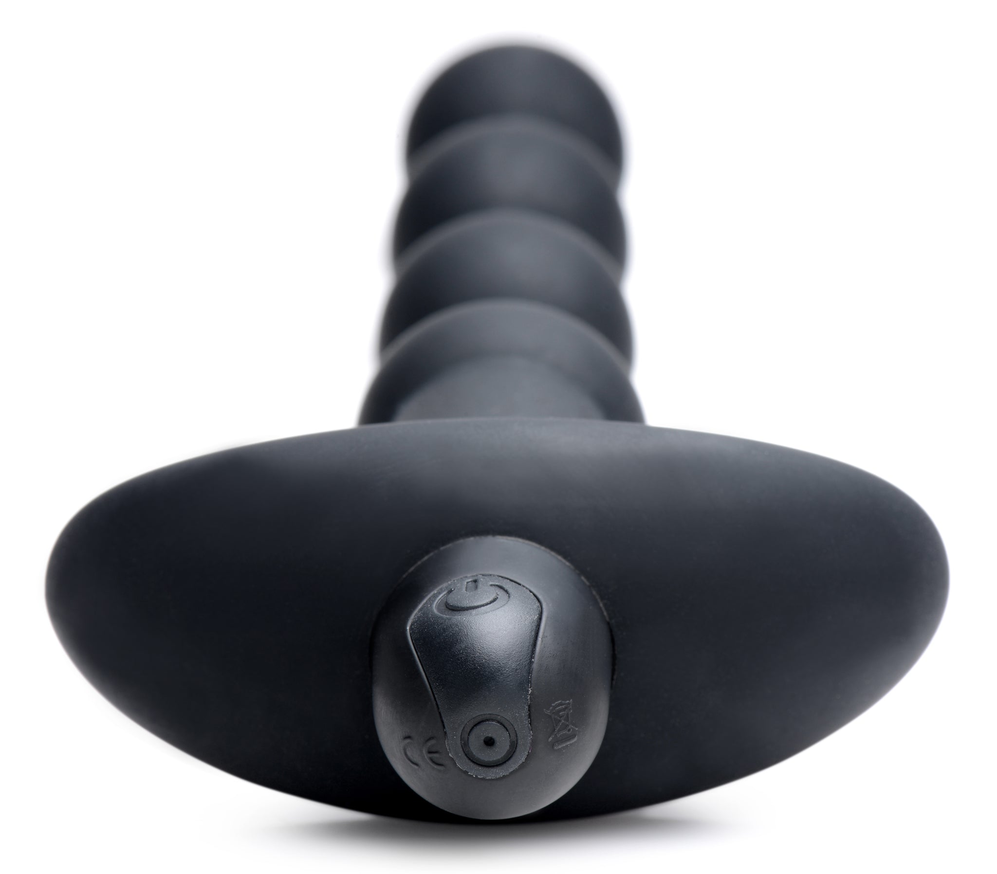 Vibrating Silicone 7.5" Anal Beads with Remote Control Black > Anal Range > Anal Beads