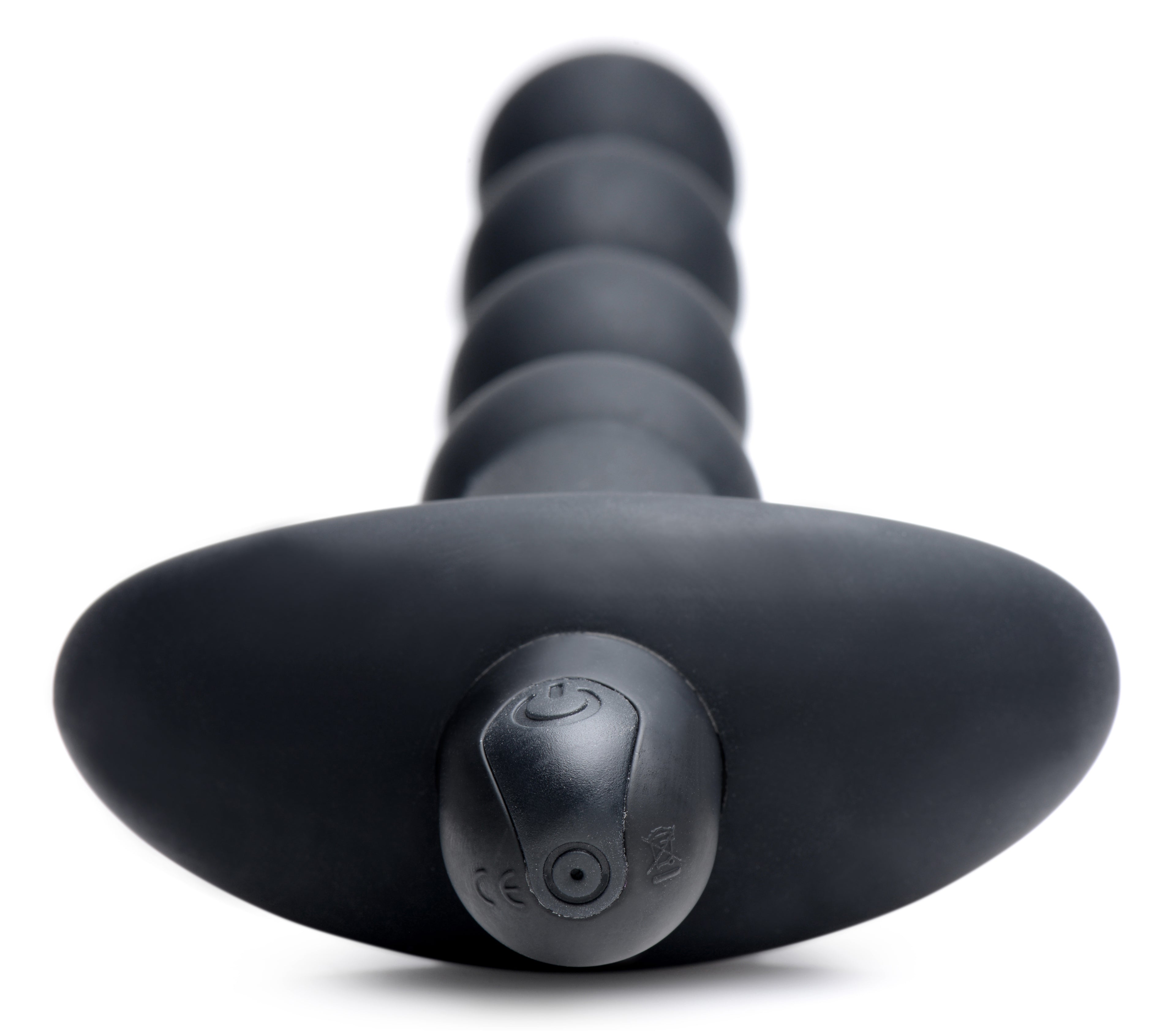 Vibrating Silicone 7.5" Anal Beads with Remote Control Black > Anal Range > Anal Beads