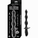 Ass-Sation Deep Dive Contoured 7" Insertable Wand Anal Vibrator Black Black > Anal Range > Anal Probes