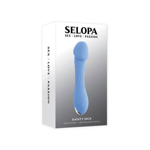 Dainty Dick Slim Silicone (Pink) – Rechargeable Slim Silicone Vibrator Blue Vibrators