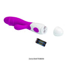 Pretty Love Snappy – 30 Function Silicone Dual Rabbit Vibrator 19.5cm overall Length Purple > Vibrators > Ladies > Rabbit
