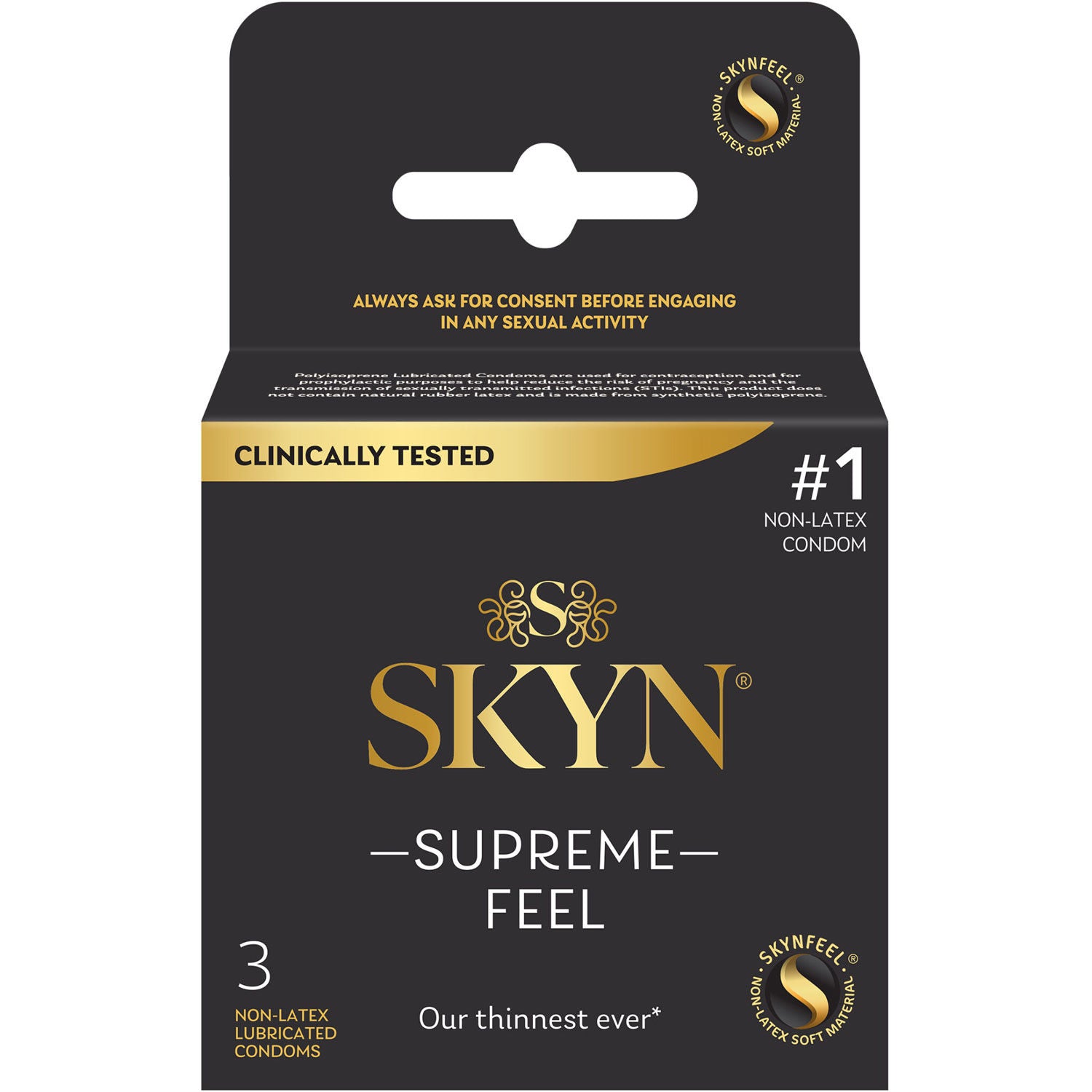 Skyn Supreme Feel 3 Count Condoms Default Title > Essentials > Condoms