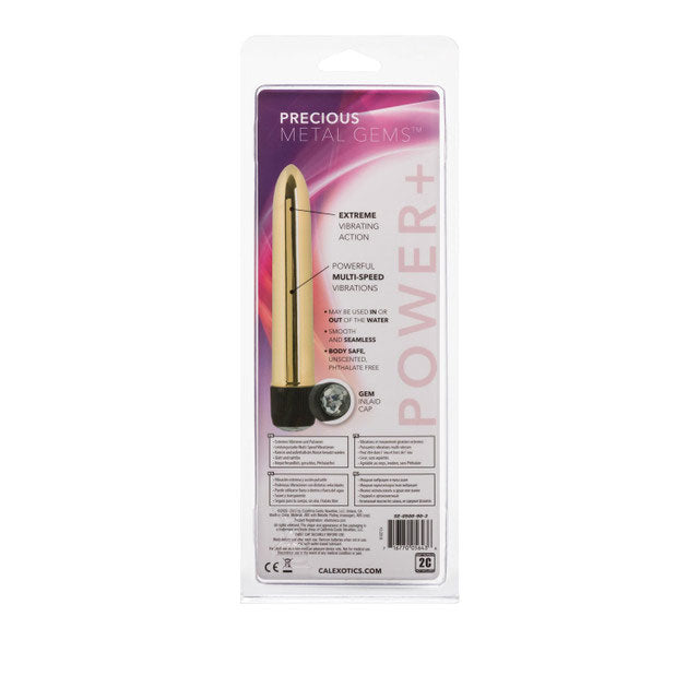Precious Metal Gems 6.75 Inch Bronze Adult Intimacy Massager Gold Vibrators