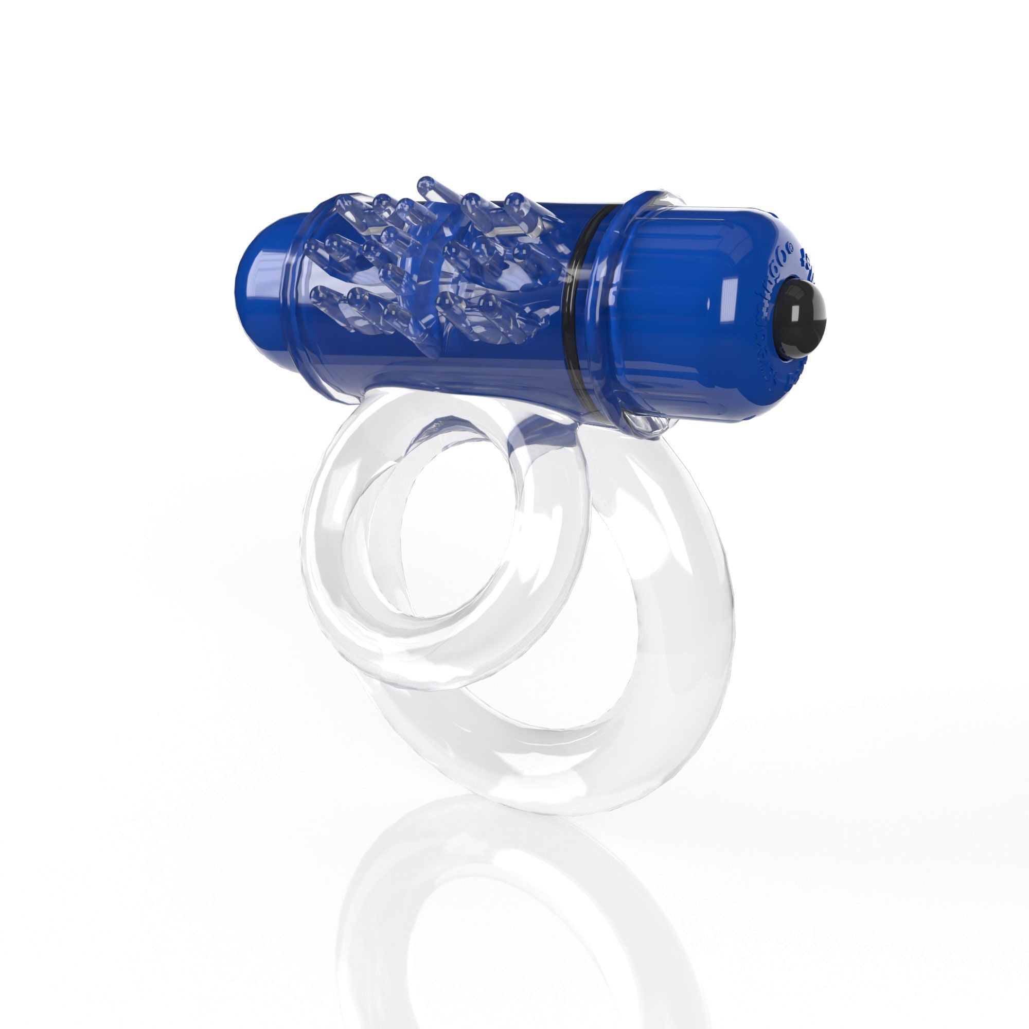 Screaming O Double O Vibrating Ring with Dual Straps Blueberry Cock Rings Vibrating