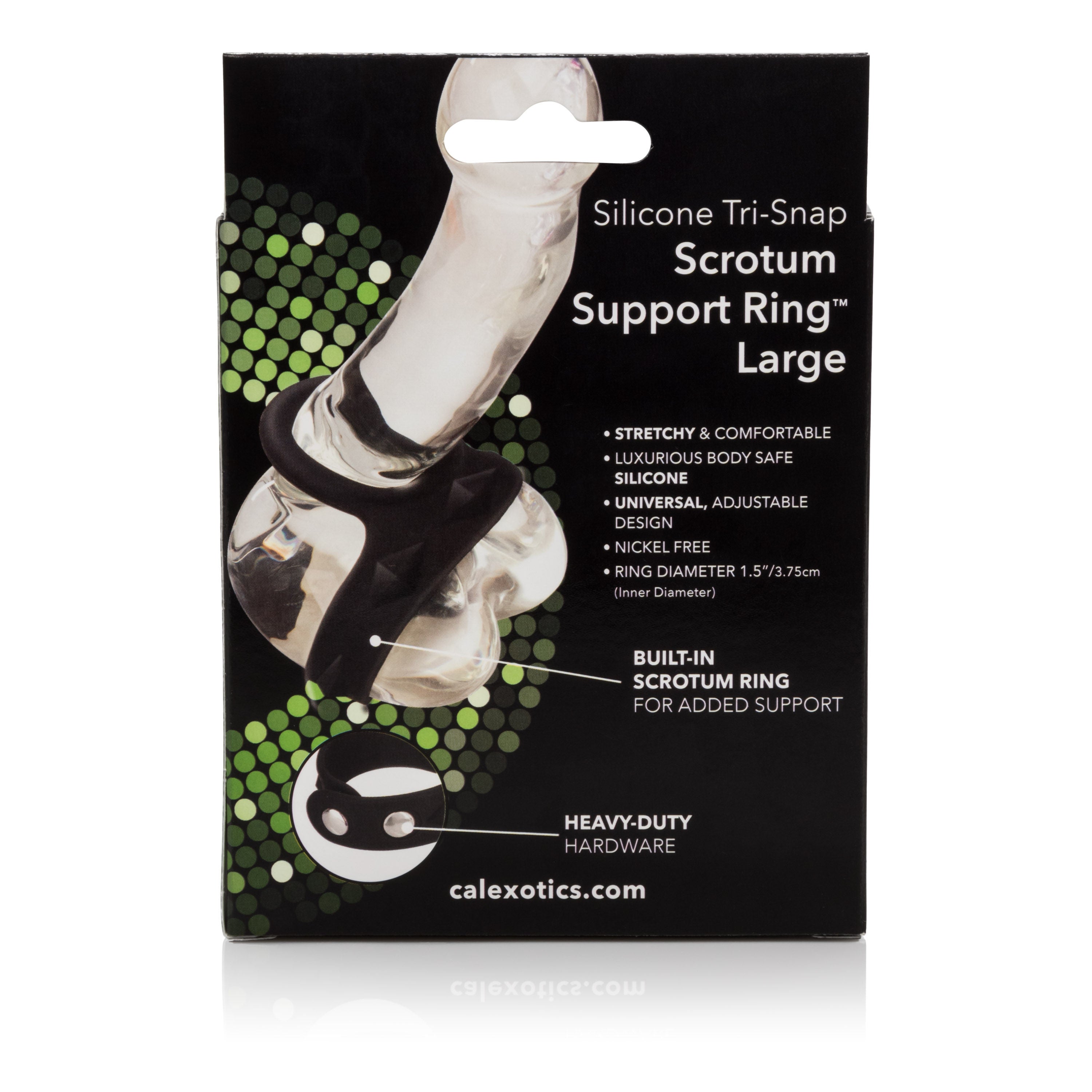 Silicone Adjustable Tri-Snap Scrotum Support Ring Large – Comfortable Silicone Support Ring > Cock Ring > Adjustable