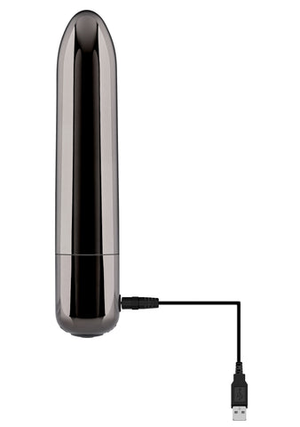 Evolved REAL SIMPLE - Black 10 cm USB Rechargeable Bullet Finger Stimulator