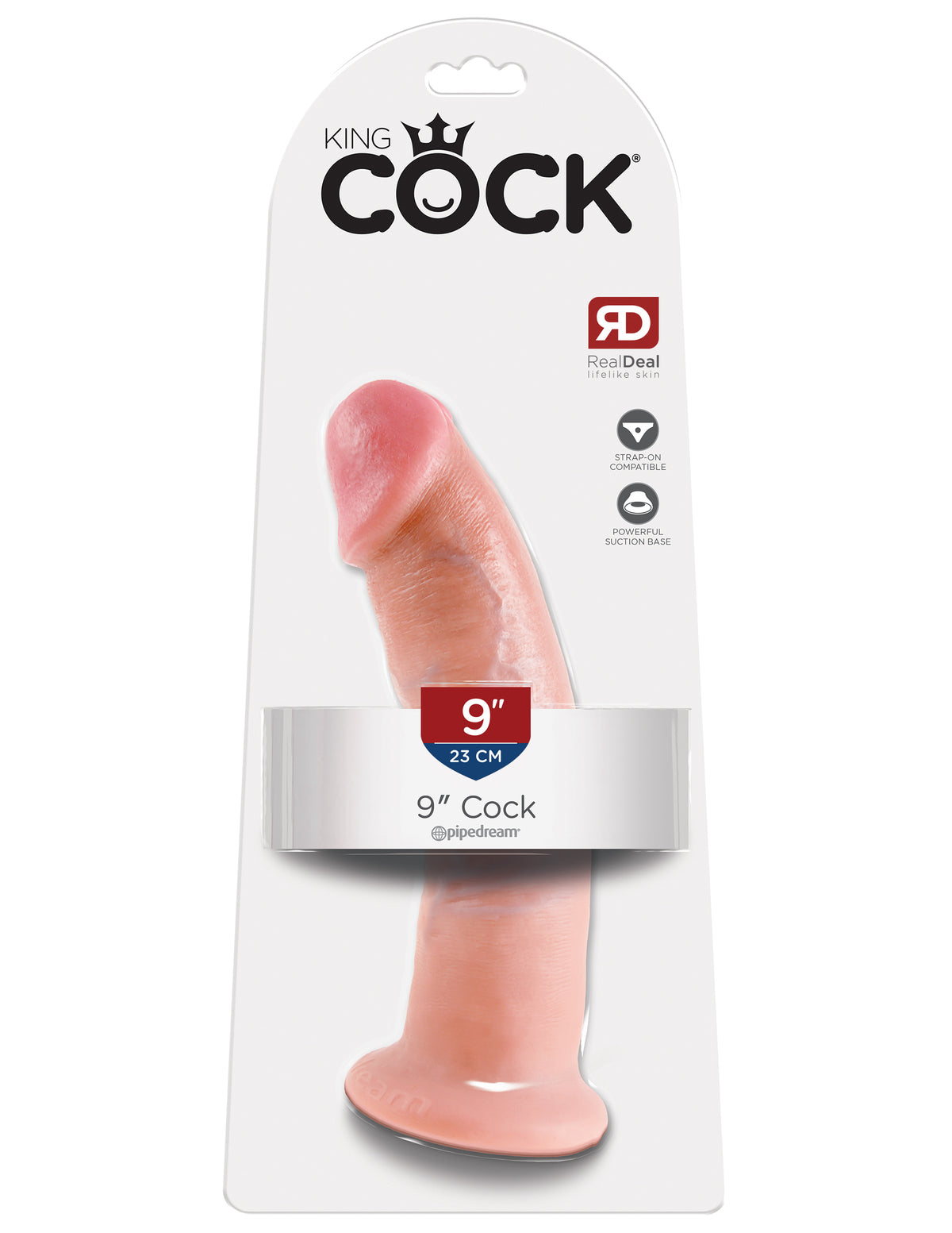 King Cock 9 Inch Realistic Silicone Dildo - Beige > Dildos > Large Dildos