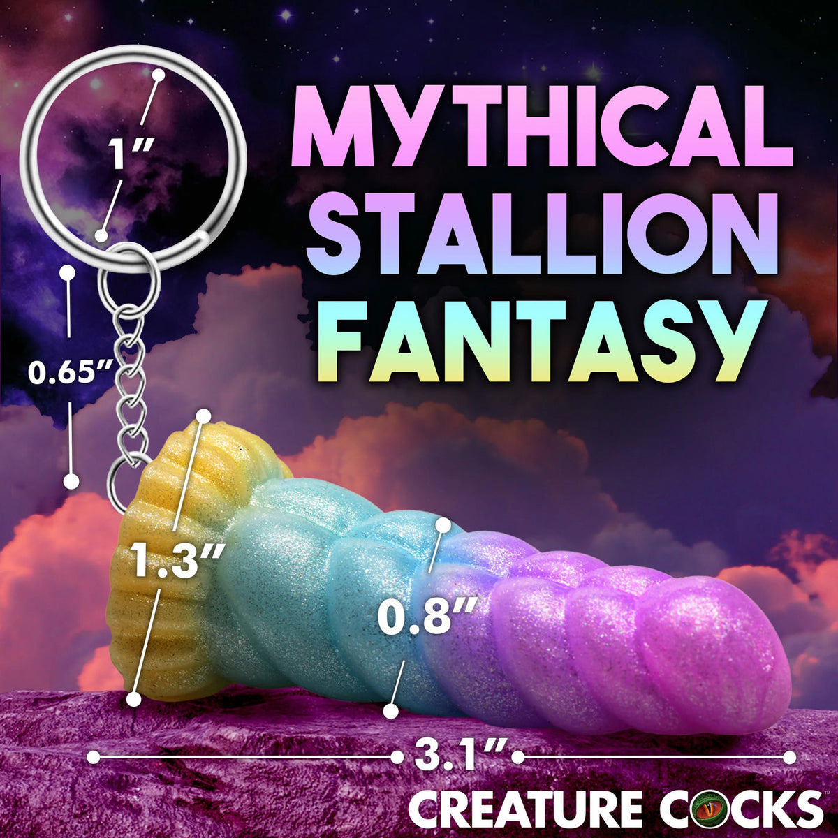 Mystique Unicorn Keychain Playful Novelty Adult Accessory Fantasy-Themed Keychain > Novelties > Gag Gifts