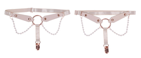 Peaches N Creame Pearl Garters (Peach) – Elegant Garters Hosiery