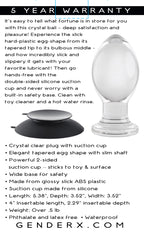 Gender X Crystal Ball - Glass Butt Plug with Suction Base 10.1cm > Glass > Toys