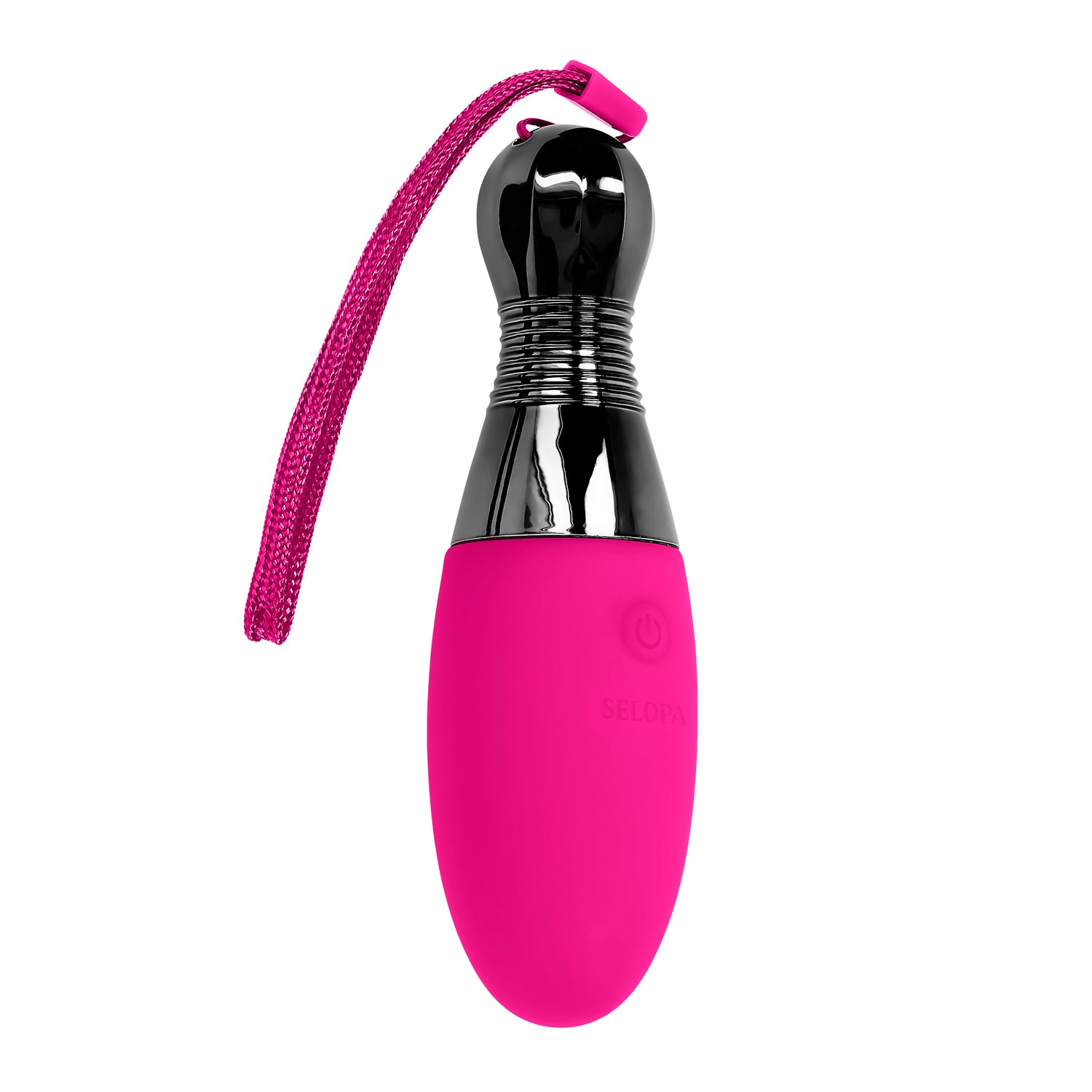 Selopa Vibrating Egg with Chrome Handle - Pink 11.9cm EGGS