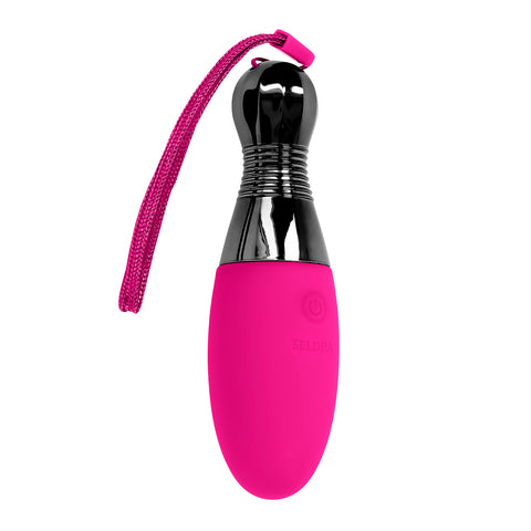 Selopa Vibrating Egg with Chrome Handle - Pink 11.9cm EGGS