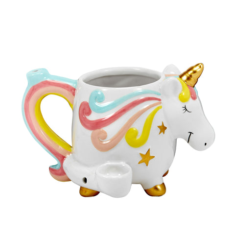 Unicorn Roast and Toast Ceramic Mug with Gold Accents Default Title Gag Gifts & Novelties