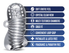 Rize Squeezy (Clear) – Textured Male Masturbator Sleeve > Sex Toys For Men > Masturbators > Manual