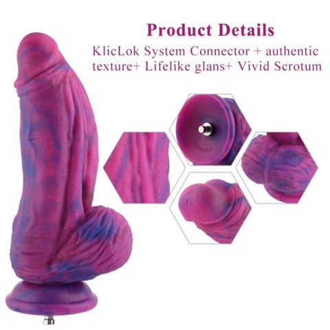 HiSmith 9.5 Inch Silicone Monster Dildo (Purple and Blue) – Waterproof Silicone Dildo > Sex Toys > Sex Machines > Attachments