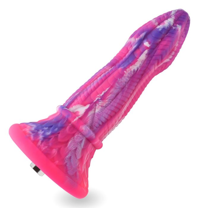 HiSmith Silicone Viper Rose (Pink) – Textured Silicone Fantasy Dildo > Sex Toys > Sex Machines > Attachments