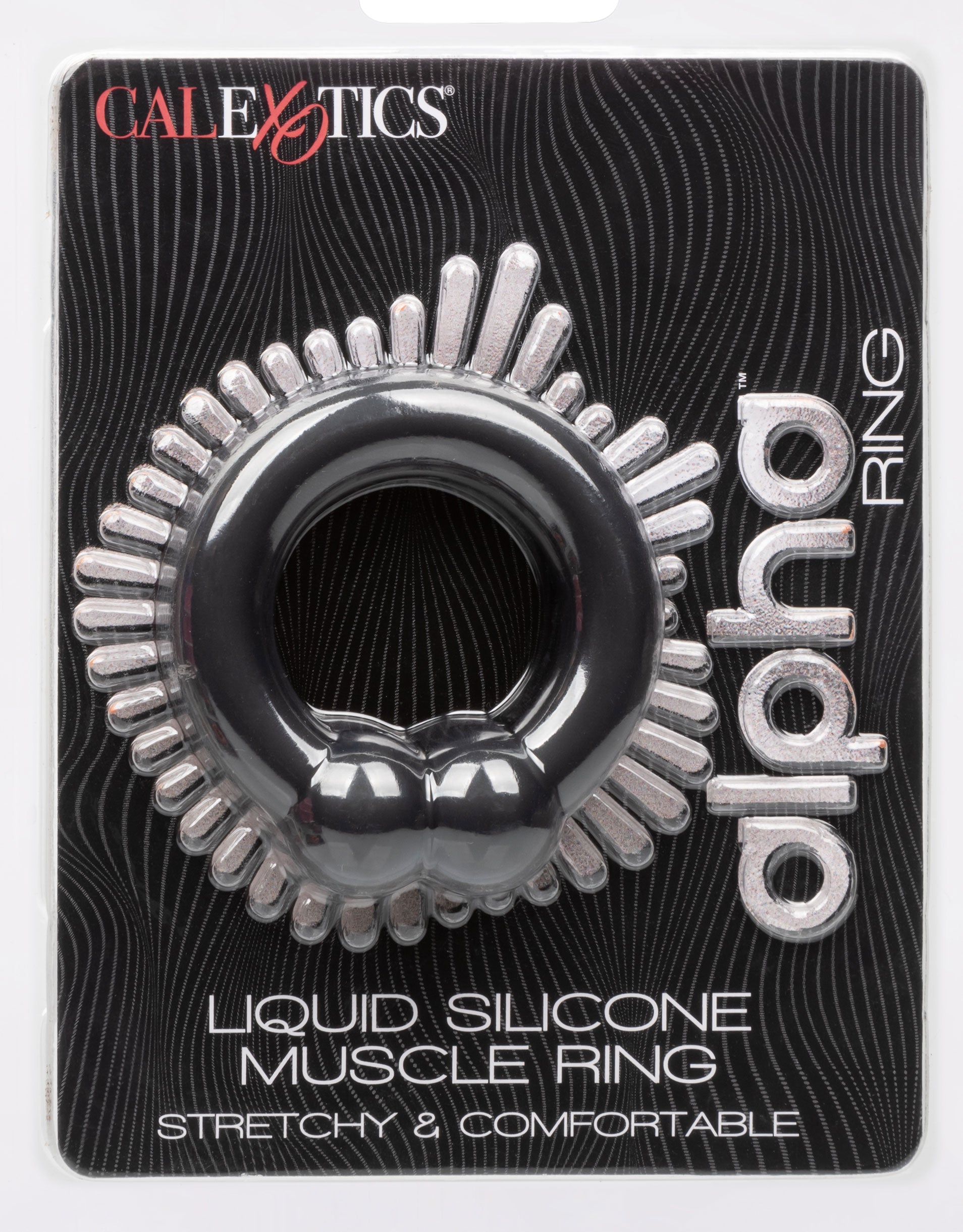 Alpha Liquid Silicone Muscle Ring Stretchy Comfortable Enhancer Ring Black > Cock Ring > Single