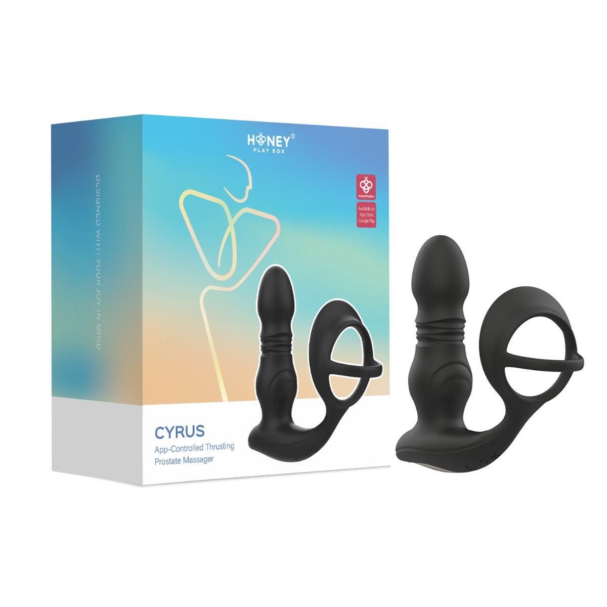 Cyrus App Control Thrusting Prostate Massager and Cock Ring – Rechargeable Silicone Device > Anal Range > Prostate Plugs
