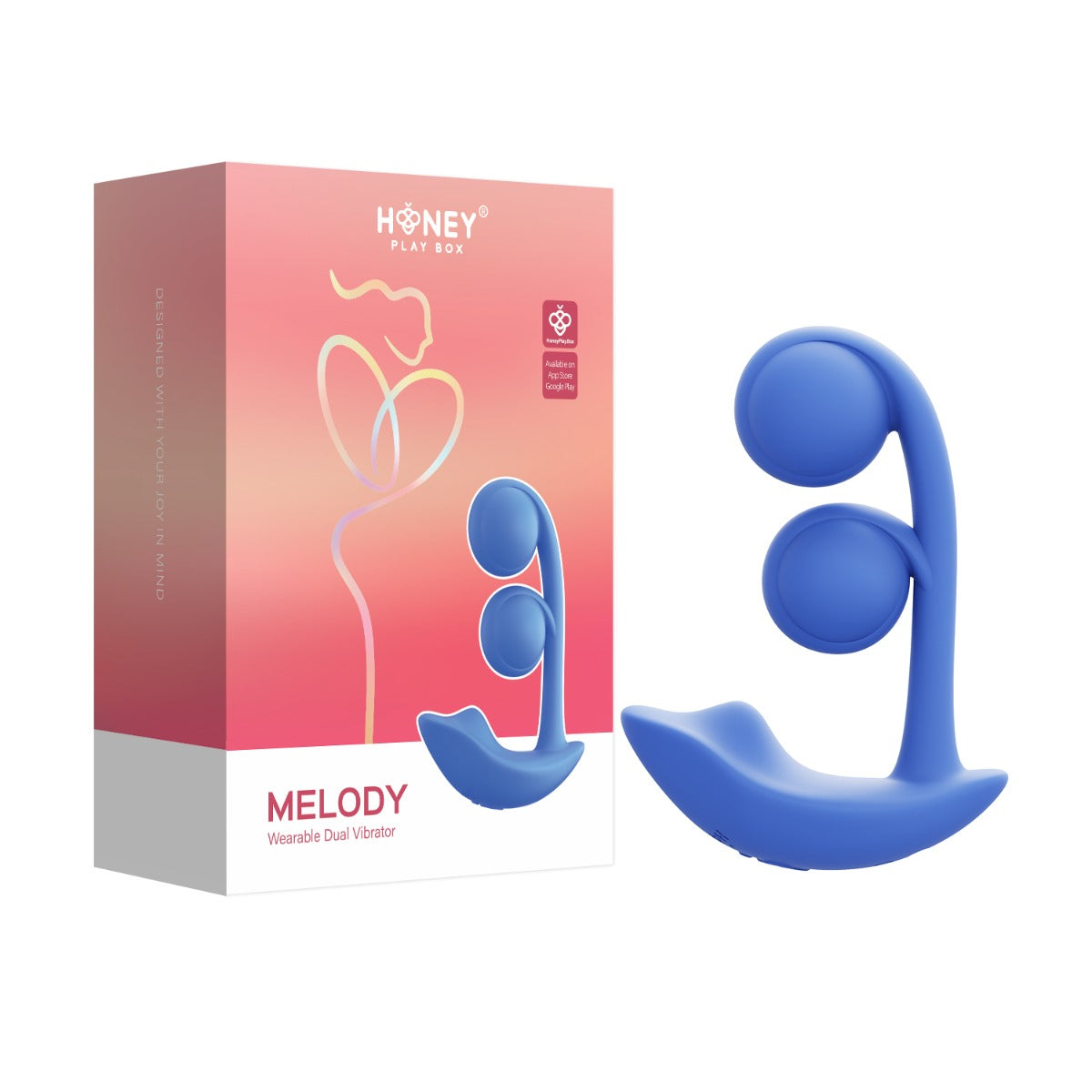Honey Play Box Melody Twin Balls Clit and G Spot Vibrator – App Controlled Pressure Sensing Silicone Vibrator Blue > Sex Toys For Ladies > G-Spot Vibrators