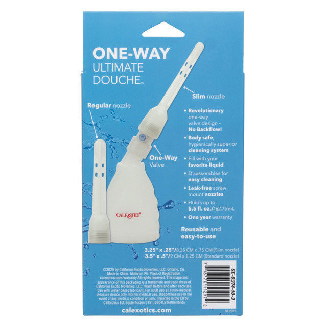 One-Way Ultimate Douche Enema Kit with Backflow Prevention Valve Clear Douches