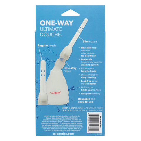 One-Way Ultimate Douche Enema Kit with Backflow Prevention Valve Clear Douches