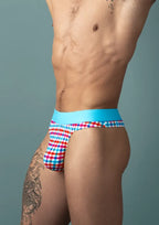 Soo Cumfy Gingham – Bamboo Spandex Low Rise Fabric Thong Multi S M > Clothes > Panties