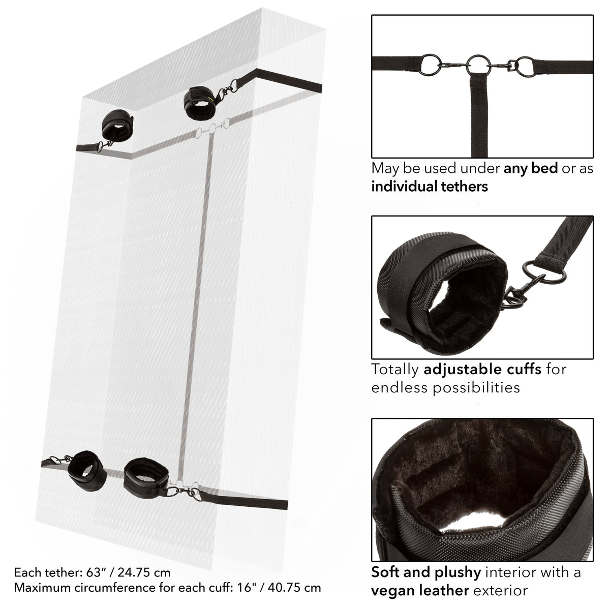 Boundless Bed Restraints – Adjustable Bedroom Bondage Restraints > Bondage Gear > Bed Restraints
