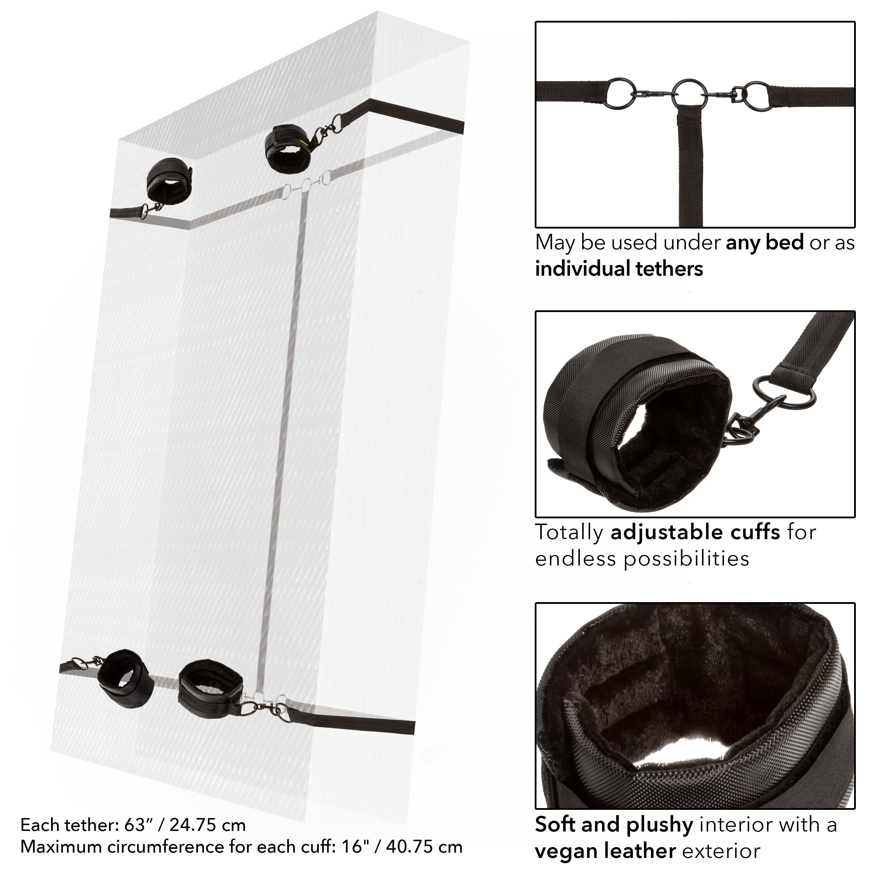Boundless Bed Restraints – Adjustable Bedroom Bondage Restraints > Bondage Gear > Bed Restraints