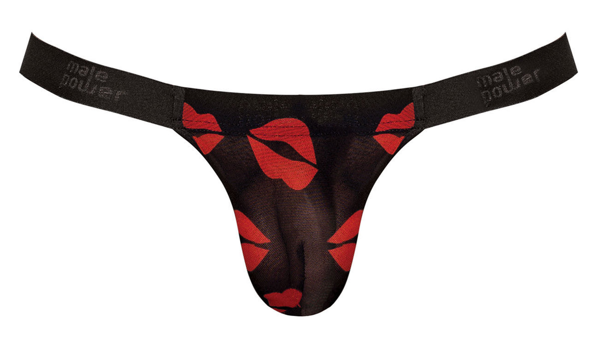 Male Power Kiss Me Sheer Lips Micro Thong Small Medium > Clothes > Mens Thongs