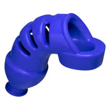 Hunkyjunk Adult Toys Blue LOCKDOWN Cage Chastity by Hunkyjunk Cobalt 840215120090