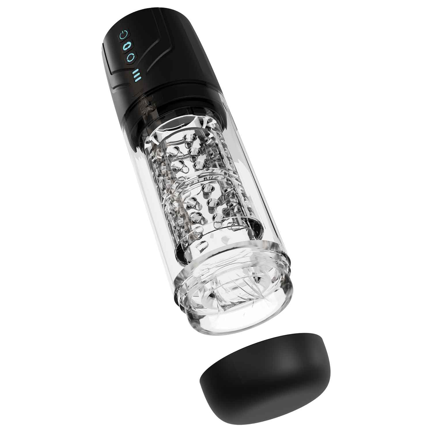 M for Men Whirlwind Pro Black Rechargeable Male Masturbator Strokers - Auto