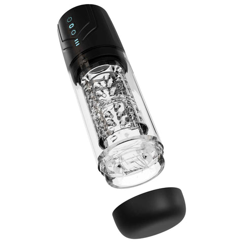 M for Men Whirlwind Pro Black Rechargeable Male Masturbator Strokers - Auto